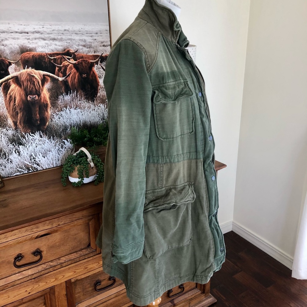 Free People Colorblock Army Plaid Military Parka - Picture 10 of 16